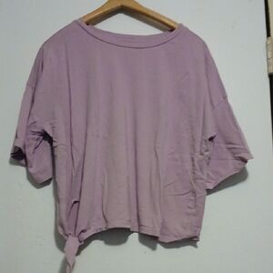 Dip 100% Cotton Womans Purple Tie Shirt XL